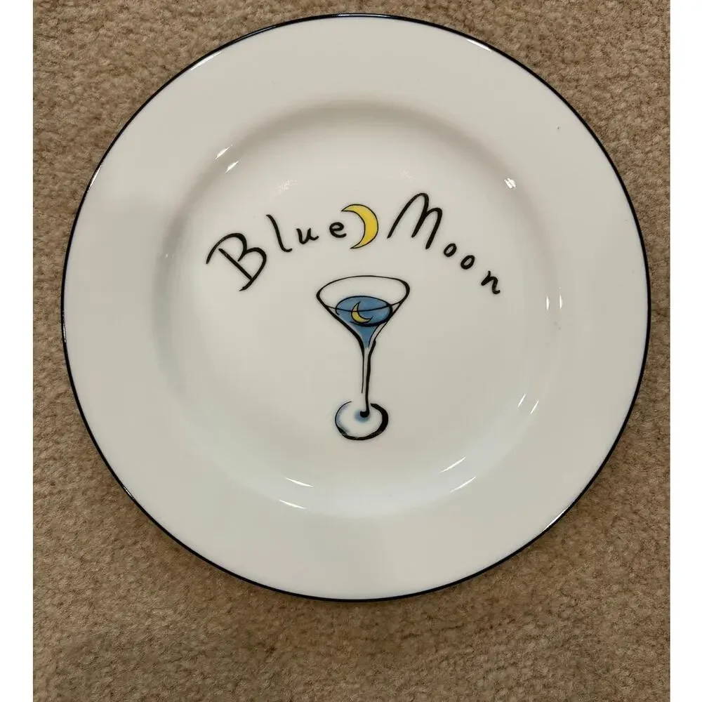 Pottery Barn appetizer/cocktail plates set of 4 whimsical